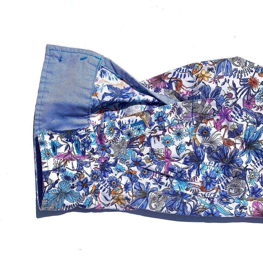 Arnold Zimburg Hollywood Men’s Floral Flip Cuff 100% Cotton Button Up XXL - Picture 6 of 10